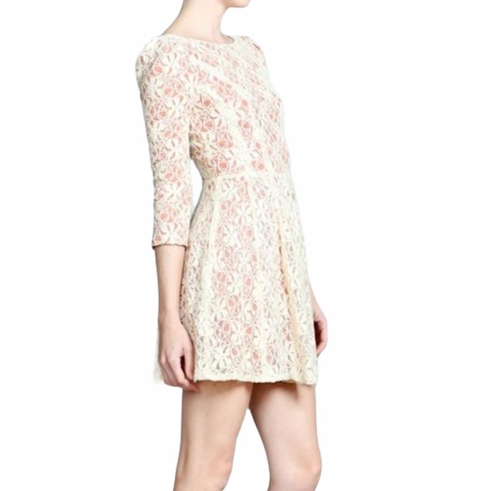 Ark & Co Fit & Flare Lace Crochet Dress - Picture 4 of 11